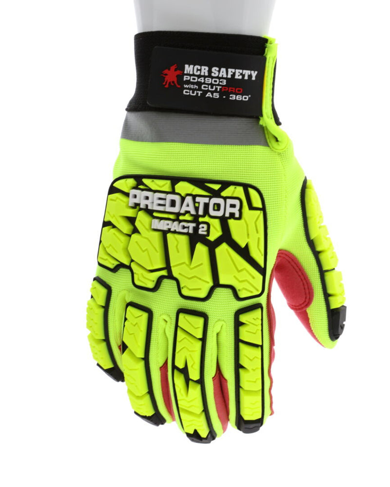 MCR Safety PD4903S Predator Impact Gloves — Small