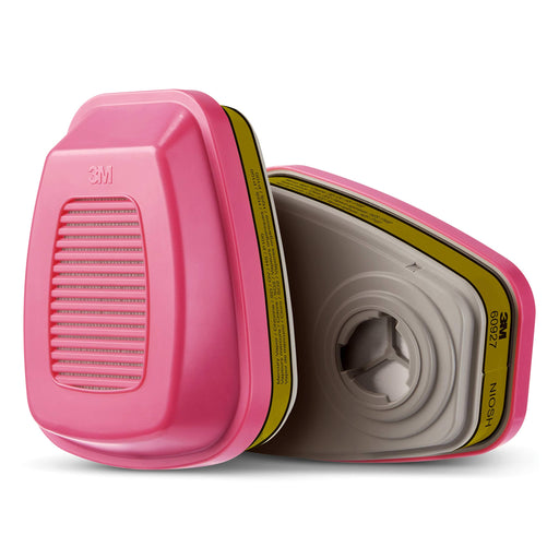 Pink and gray filter cartridge with 3M 60927  on a white background