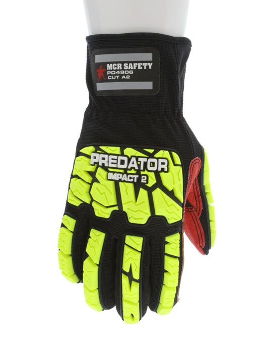 MCR Safety PD4906-XXXL Predator A2 Hi-Vis Impact Mechanics Gloves — XXX-Large