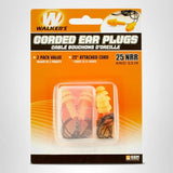 Walker's 25dB NRR Noise-Reducing ANSI S3.19 Hearing Protection Shooting Hunting Work Soft Comfortable 23" PVC Corded Rubber Earplugs, 2 Pairs & Carrying Case
