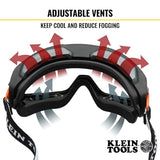 Klein Tools Safety Goggles 60479 / 60480, OTG Anti-Fog