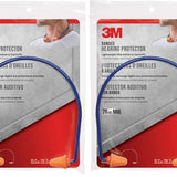 3M Corded Reusable Earplugs, 3 Pack, Noise Reduction Rating (NRR) 25 dB, Easy To Use & Insert, Pliable & Tri-Flange Design Enhances Comfort & Fit, Orange Ear Plugs (90716H3-DC)