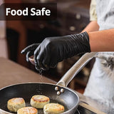 SwiftGrip Disposable Black Nitrile Gloves