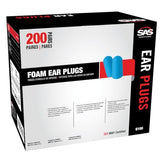 SAS Safety Corp Corded Foam Ear Plugs | 100 Pairs of Noise Reducing Safety Ear Plugs | Soft Foam Pre-shaped Hearing Protection | Ear Protection for Construction, Manufacturing, Landscaping, and more