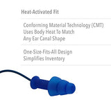 Howard Leight by Honeywell SmartFit Heat-Activated Detectable Corded Reusable Earplugs, 100-Pairs (SDT-30), Blue