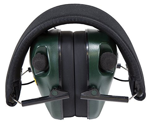 Caldwell Shooting Supplies 487557 — Caldwell E-MAX - ADULT Green - Low Profile Electronic 23 NRR Hearing Protection with Sound Amplification - Adjustable Earmuffs for Shooting, Hunting and Range