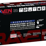 SAS Raven Patriot 7-Mil Black Nitrile Disposable Gloves
