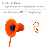 Howard Leight by Honeywell Quiet Corded Reusable Shooting Earplugs, 2-Pairs (R-01522), Orange