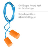 Honeywell Home Howard Leight by FirmFit Corded Disposable Foam Earplugs, Polybag, 100-Pairs (FF-30), bright orange