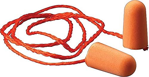 3M 1110 Tekk Protection Corded Foam Earplugs, Orange, 100-Pair