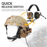 Earmor M32X Plus Electronic Ear Muffs — Comms Mic + Helmet Rail Adapters, NRR 24