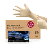 Ansell MICROFLEX MF-300 Diamond Grip Latex Exam Gloves