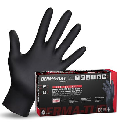 SAS Derma-Tuff 6-Mil Nitrile Disposable Gloves
