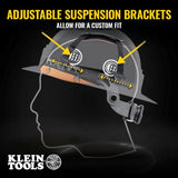 Klein Tools KARBN Pattern Non-Vented Full Brim Hard Hat Class E