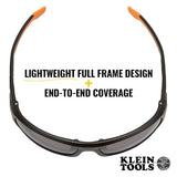 Klein Tools 60164 Safety Glasses Full Frame Anti-Fog Gray Lens