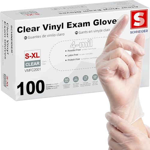 Schneider Clear Vinyl Exam Gloves