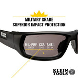 Klein Tools 60164 Safety Glasses Full Frame Anti-Fog Gray Lens
