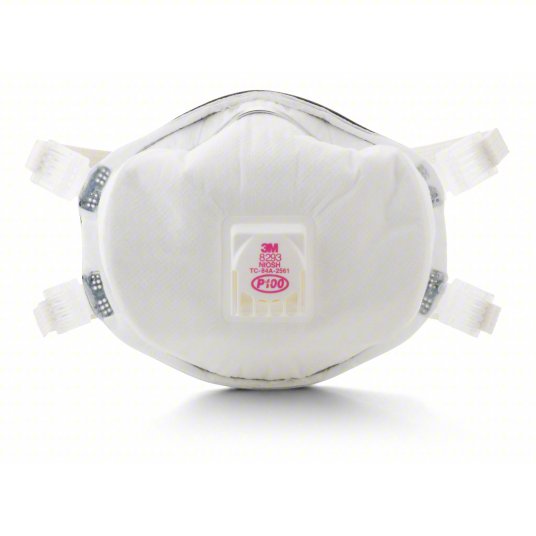 3M 8293 P100 Disposable Respirator with Face Seal and Cool Flow Valve