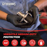 GLOVEWORKS Black Nitrile Disposable Gloves 5 Mil