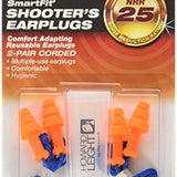 Howard Leight by Honeywell SmartFit Corded Reusable Shooting Earplugs, 2-Pairs (R-01520), Orange With Blue