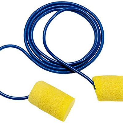 3M E-A-R Classic 311-1110 Yellow Medium PVC Foam Disposable Corded Barrel Ear Plugs - 29 dB NRR - 70071524592 [PRICE is per PAIR]