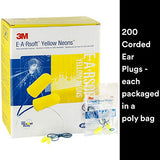 3M 311-4106 E-A-Rsoft Yellow Neons Metal Detectable Earplugs