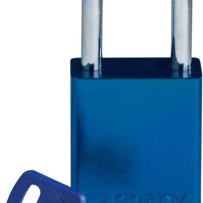 Brady SafeKey ALU-BLU-38ST-KD Lockout Padlock — Aluminum Blue