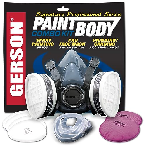 Gerson NIOSH Paint and Body Combo Kit Half Mask OV P95 P100 Medium