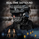 Earmor M32X Plus Electronic Ear Muffs — Comms Mic + Helmet Rail Adapters, NRR 24