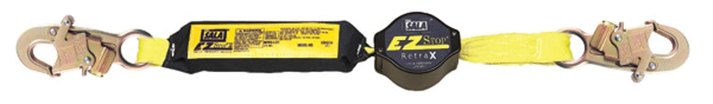 3M DBI-SALA 1241460 Shock Absorbing Lanyard — 6 ft Single-Leg, Self-Retracting Web, Snap Hooks Both Ends