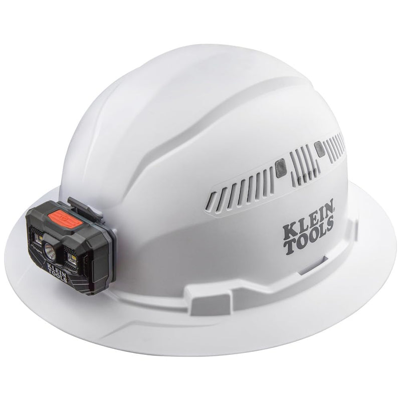 Klein Tools 60407RL Vented Full-Brim Hard Hat with Rechargeable Headlamp