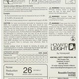 Howard Leight by Honeywell Quiet Corded Reusable Shooting Earplugs, 2-Pairs (R-01522), Orange