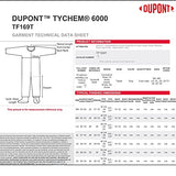 DuPont Tychem 6000 Chemical-Resistant Coverall (Hood & Boots)