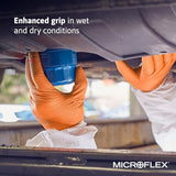 Ansell Microflex 93-256 Mega Texture Orange Nitrile Gloves