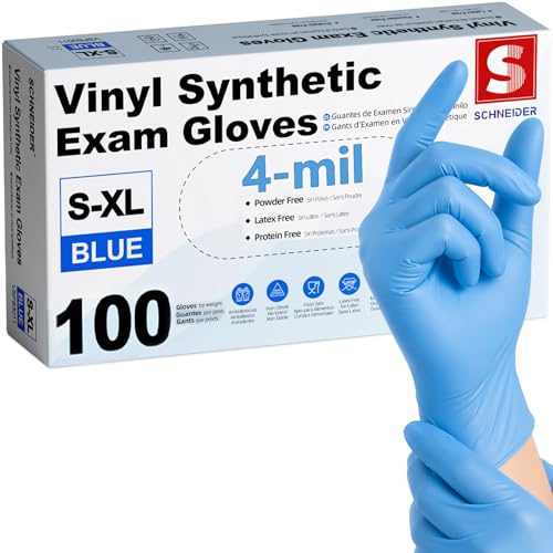 Schneider Blue Vinyl Exam Gloves