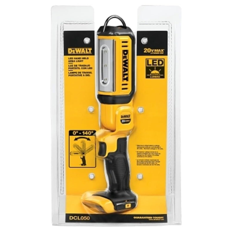 DEWALT DCL050 20V MAX LED Work Light — 500 Lumens, 140° Pivoting Head, Bare Tool