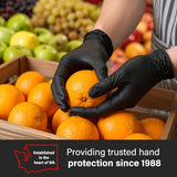 GLOVEWORKS Black Nitrile Disposable Gloves 5 Mil