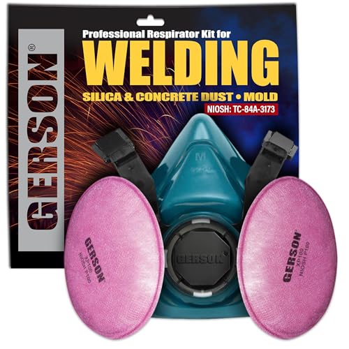 Gerson Industrial P100 Respirator Kit Medium Welding Silica Mold