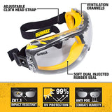 DeWalt DPG83 Concealer Clear Safety Goggles