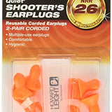 Howard Leight by Honeywell Quiet Corded Reusable Shooting Earplugs, 2-Pairs (R-01522), Orange