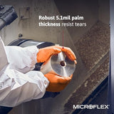 Ansell Microflex 93-256 Mega Texture Orange Nitrile Gloves