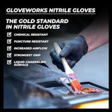 GLOVEWORKS HD Industrial Black Nitrile Disposable Gloves