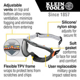 Klein Tools Safety Goggles 60479 / 60480, OTG Anti-Fog