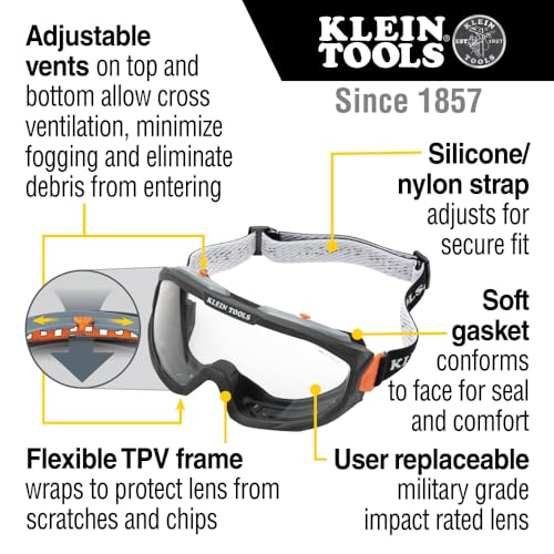 Klein Tools Dual Mold safety goggles