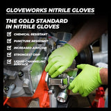 GLOVEWORKS HD Green Nitrile Industrial Disposable Gloves