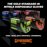 GLOVEWORKS 8-Mil Orange Nitrile Disposable Gloves