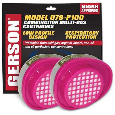Gerson G78 Multi-Gas P100 Cartridge for Half and Full Face Respirators