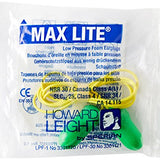Howard Leight LPF30 Max Lite Corded Earplugs, Green, Pack of 100 Pairs