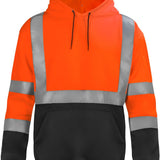 Sesafety B0DPZ32GST Class 3 Hi-Vis Pullover Hoodie — Orange
