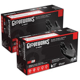 GLOVEWORKS Black Nitrile Disposable Gloves 5 Mil